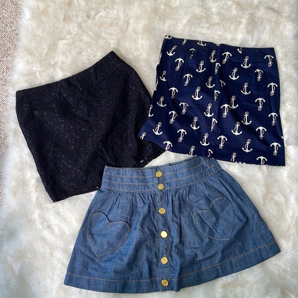 Skirt hearts preppy lot 3 bundle of three